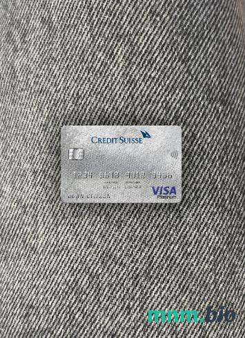 Switzerland Credit Suisse bank visa platinum card wygląd fotograficzny skan PSD + zdjęcie